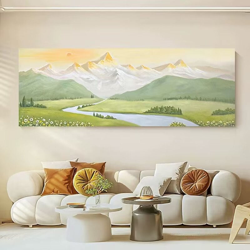 Scenic Mountain Landscape Canvas Wall Art