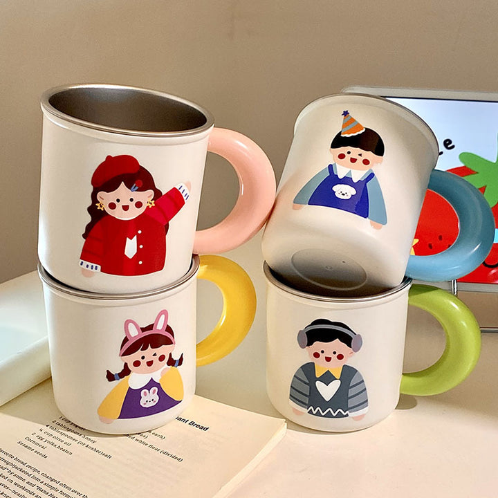 Stainless Steel Coffee Mug with Cheerful Children's Design Stornfield