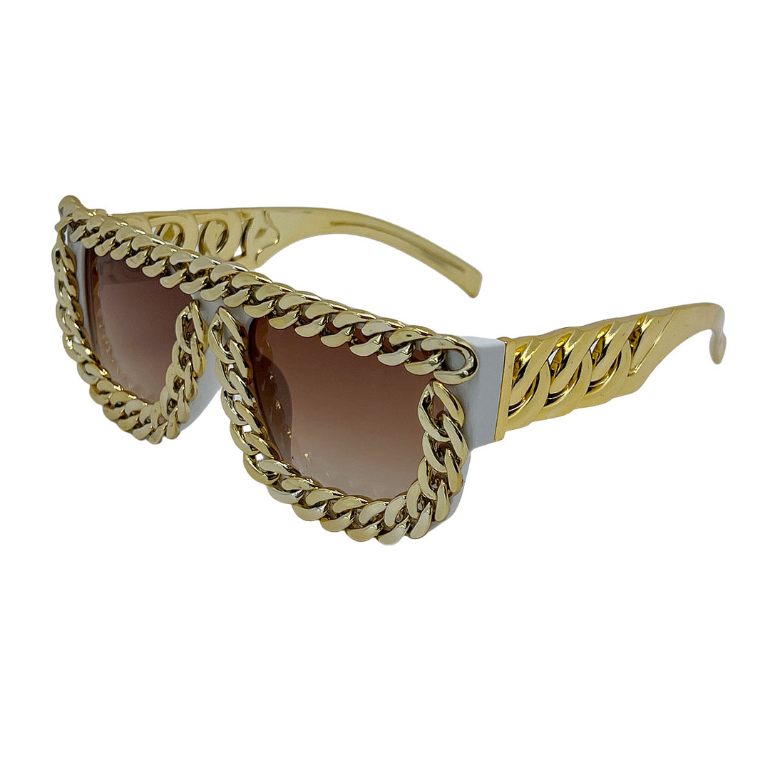 Women's sunglasses with eye-catching chain frame Stornfield