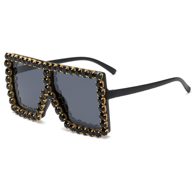 Women's striking square sunglasses with sparkling appliques Stornfield