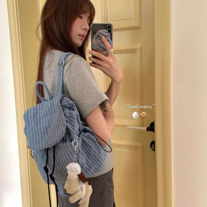 Striped Casual Mini Backpack Stornfield