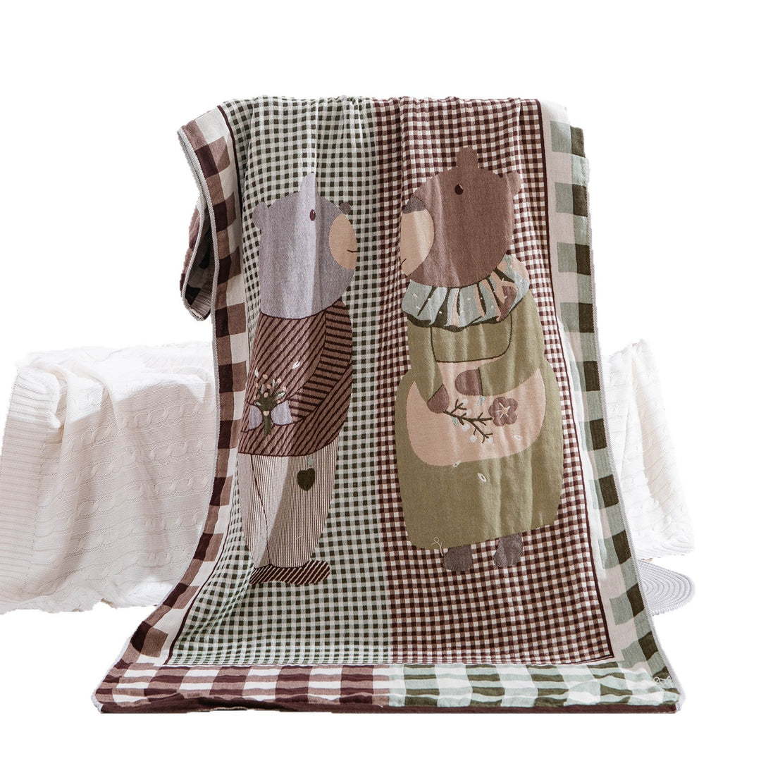 Women's throw blanket with enchanting landscape motif Stornfield