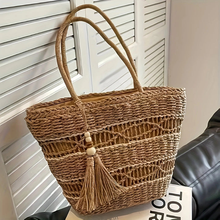 Handbag Made from Handwoven Natural Material Stornfield