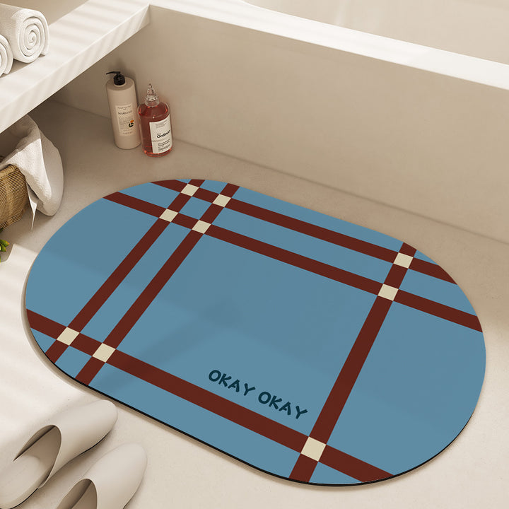 Floral Design Cotton Bath Mat Stornfield