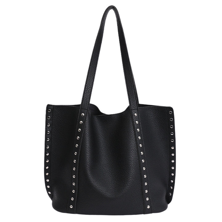 Stylish Studded Leather Tote Bag