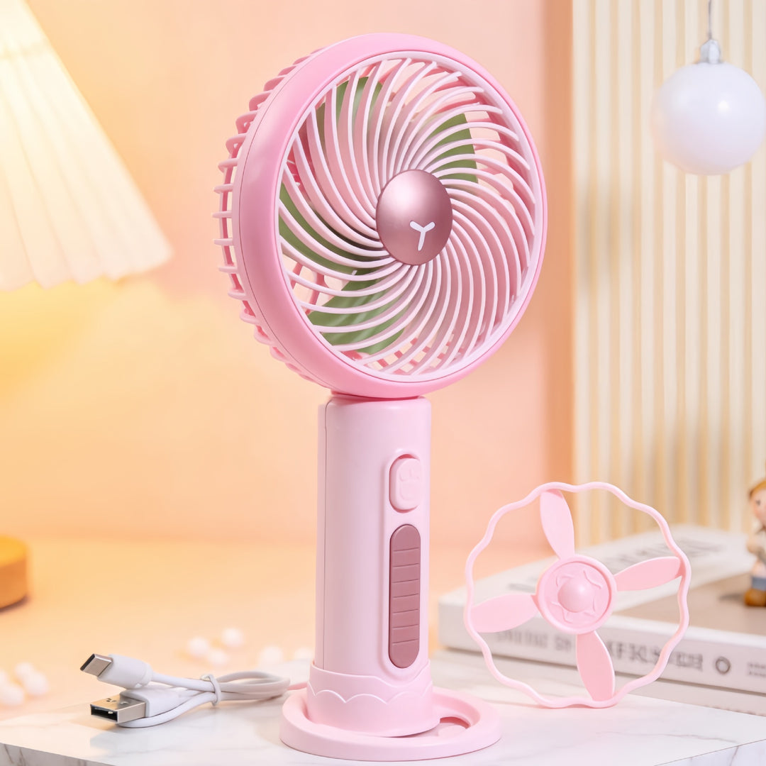 Ladies Portable Mini Handheld Fan with Flexible Tilt Adjustment Stornfield