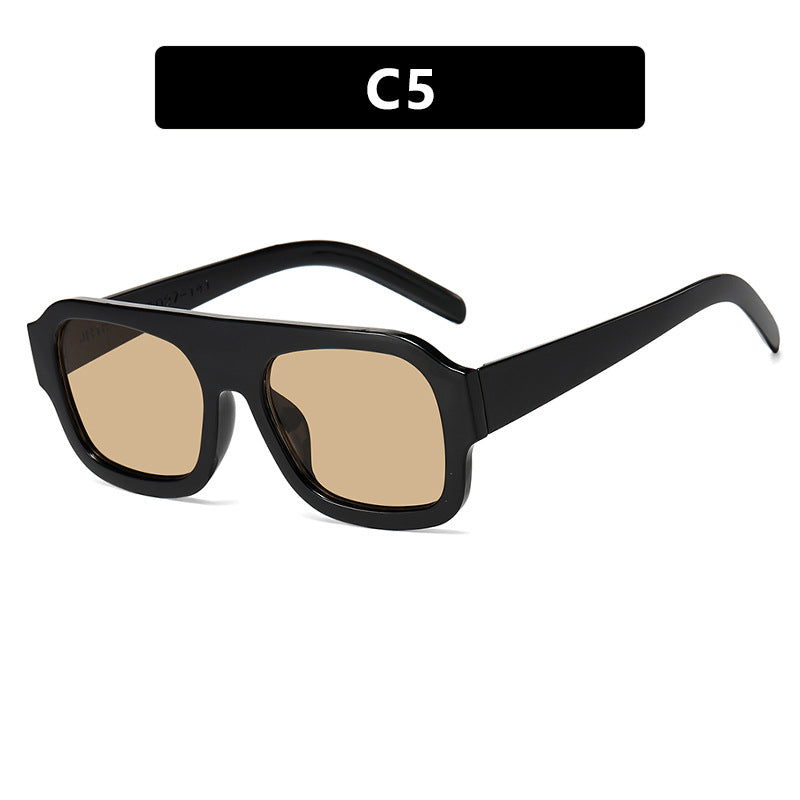 Women’s stylish square sunglasses with eye-catching animal print design Stornfield