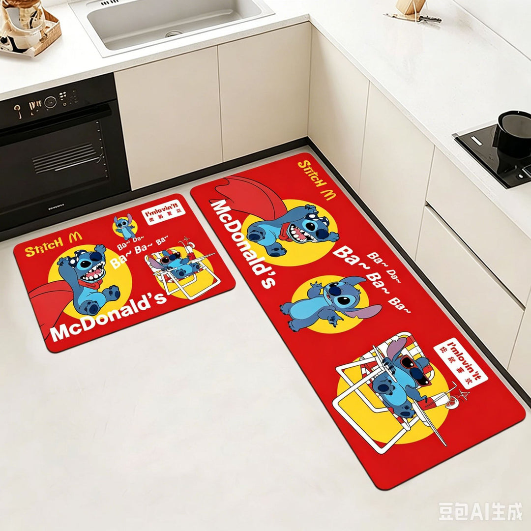 Animated Character Kitchen Mat Set