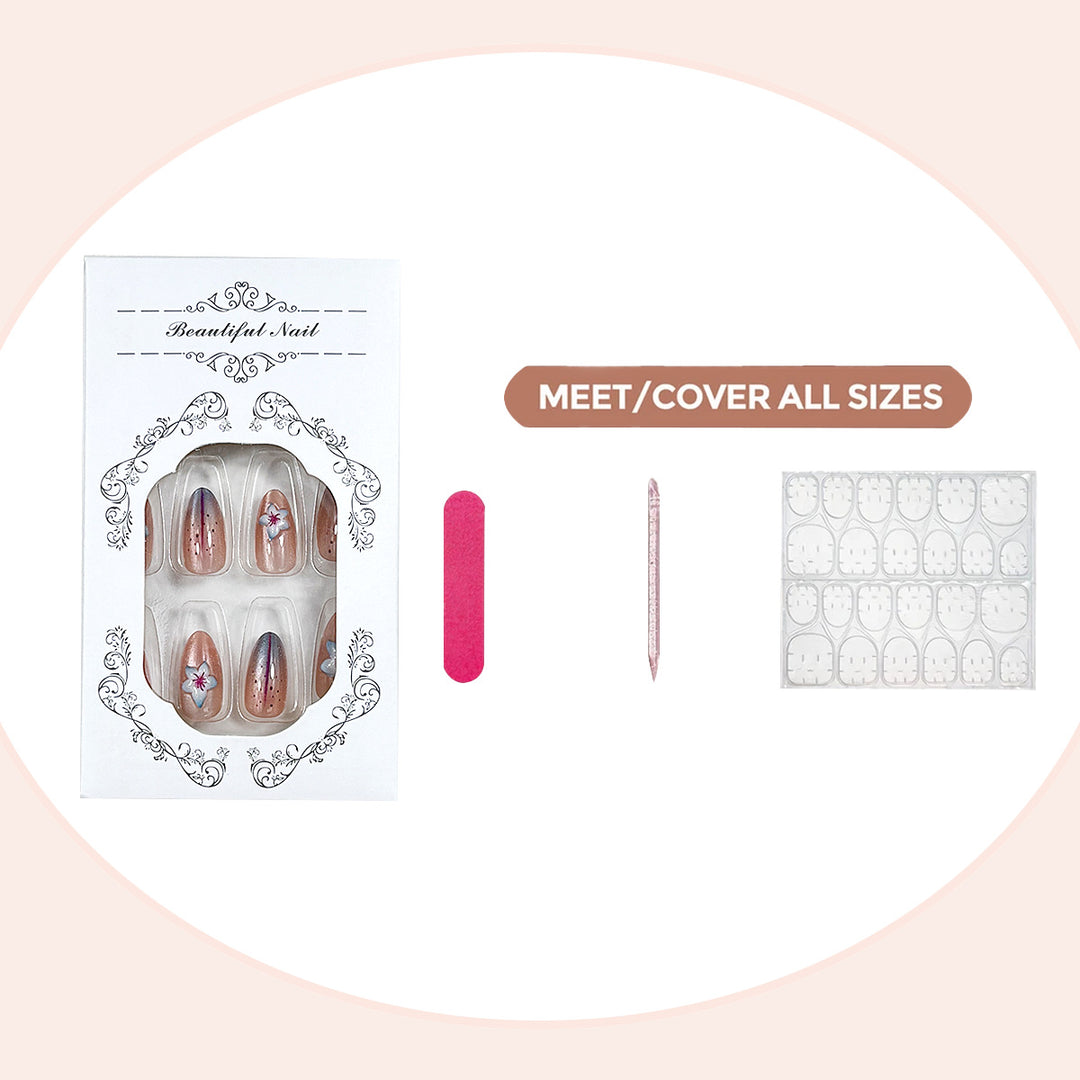 Artistic Press-On Nail Set with All-Size Coverage Stornfield