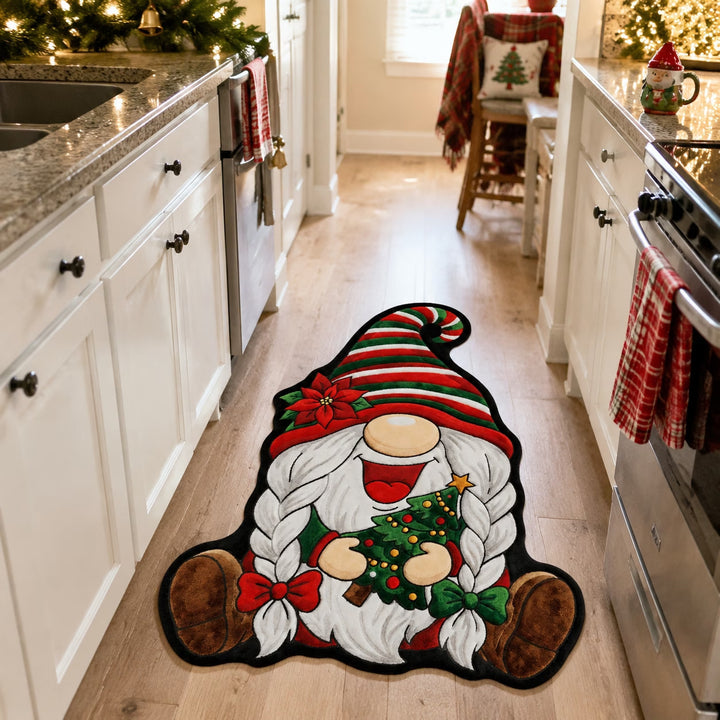 Christmas-Themed Plush Entrance Mat