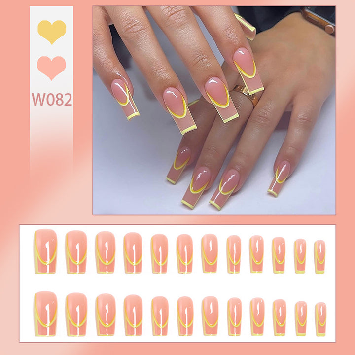 Artistic Nail Tips with Geometric Design Stornfield