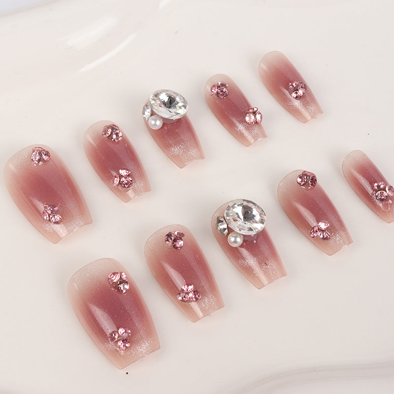 Rhinestone-Embellished Press-On Nail Art Set Stornfield