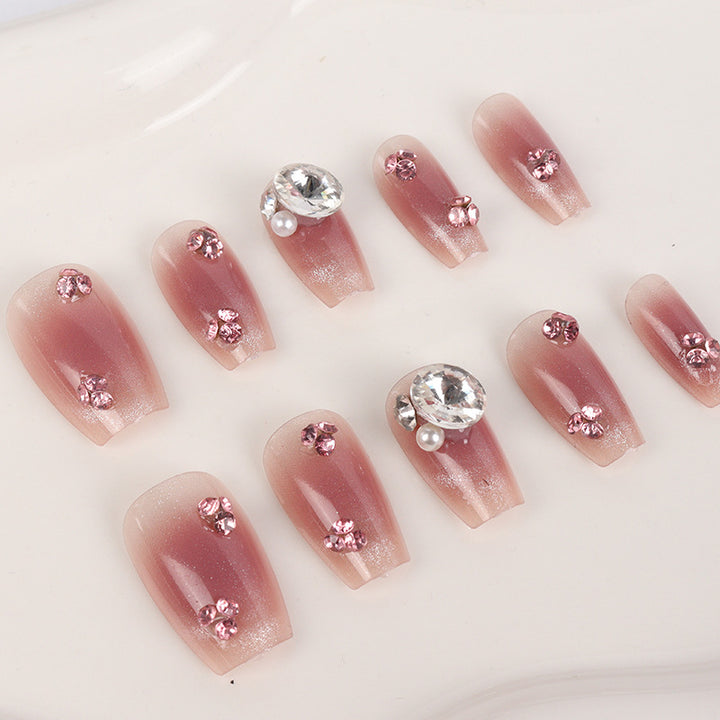 Rhinestone-Embellished Press-On Nail Art Set Stornfield