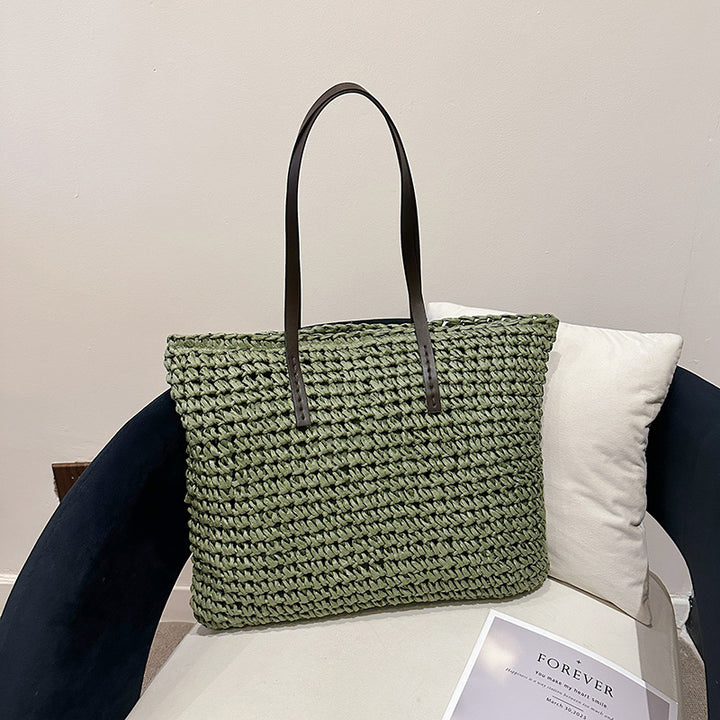 Handwoven Straw Tote Bag