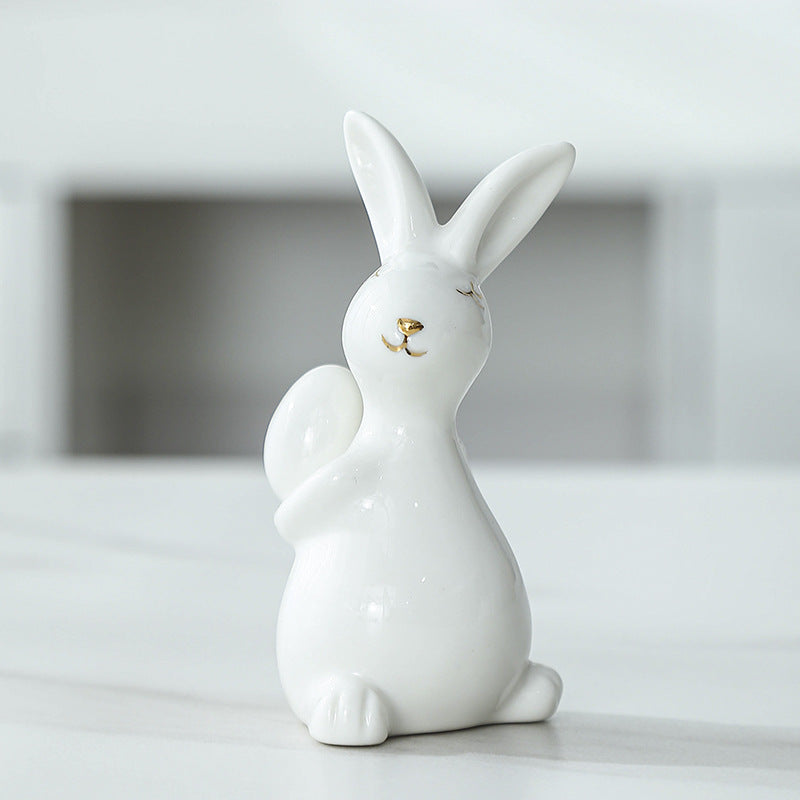 Ceramic Bunny Figurine Stornfeild