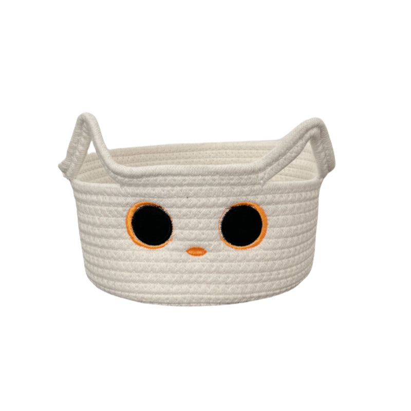 Ladies Playful Storage Basket with Cat Design Stornfield
