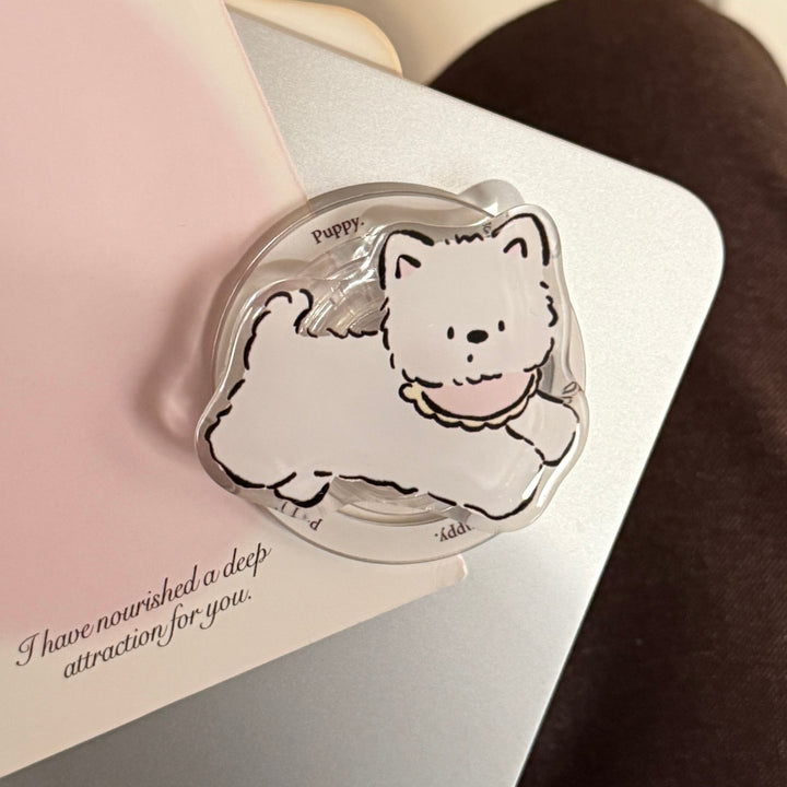 Playful smartphone finger holder in dog design Stornfield