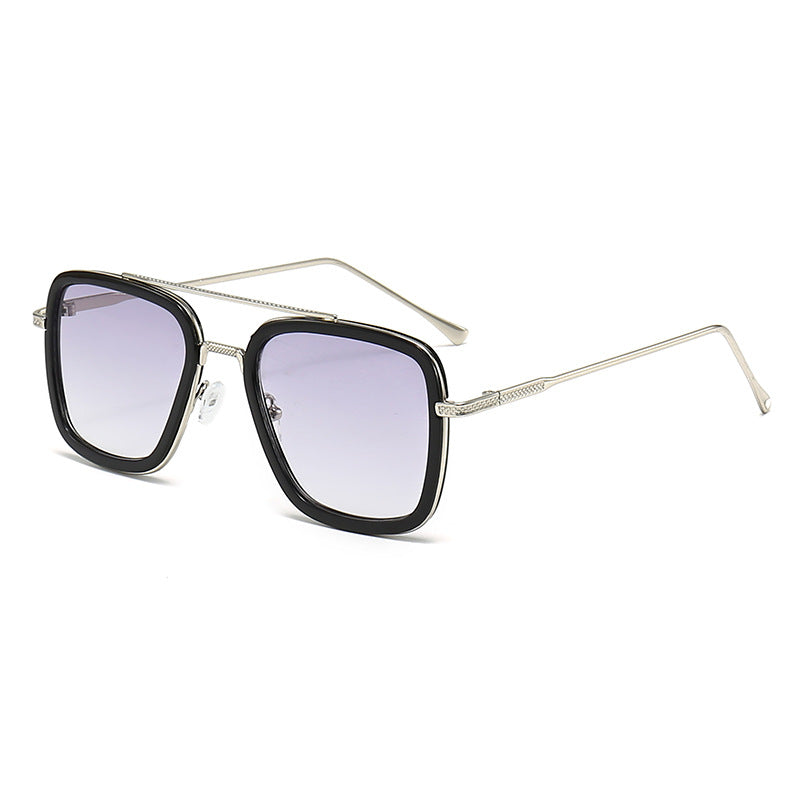 Women's fashionable square sunglasses with glamorous metal frame Stornfield