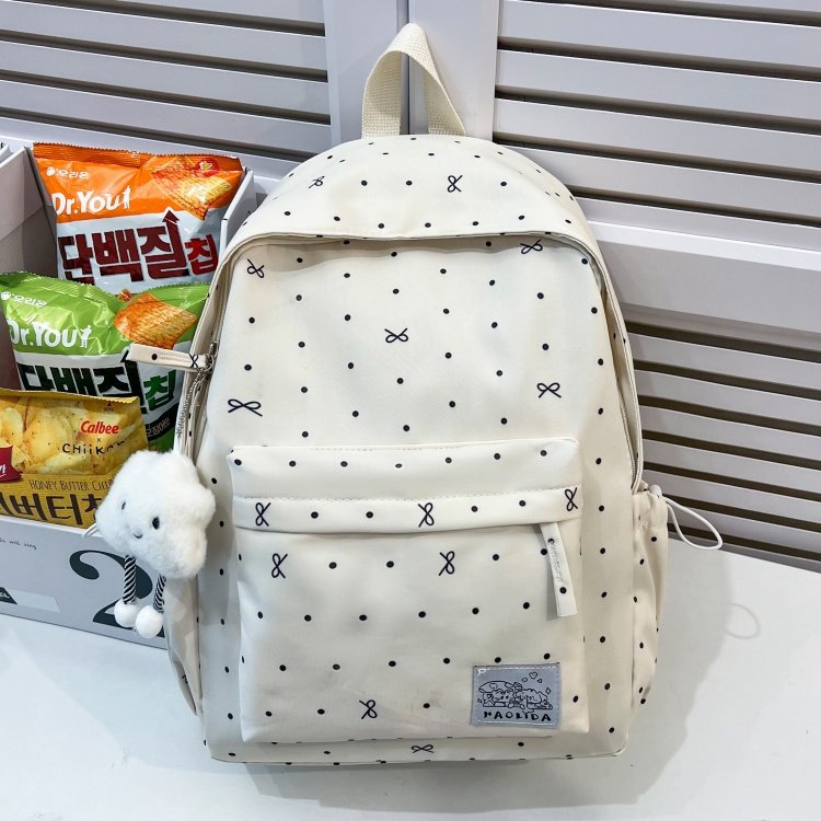 Fun Bow-Patterned Daily Backpack