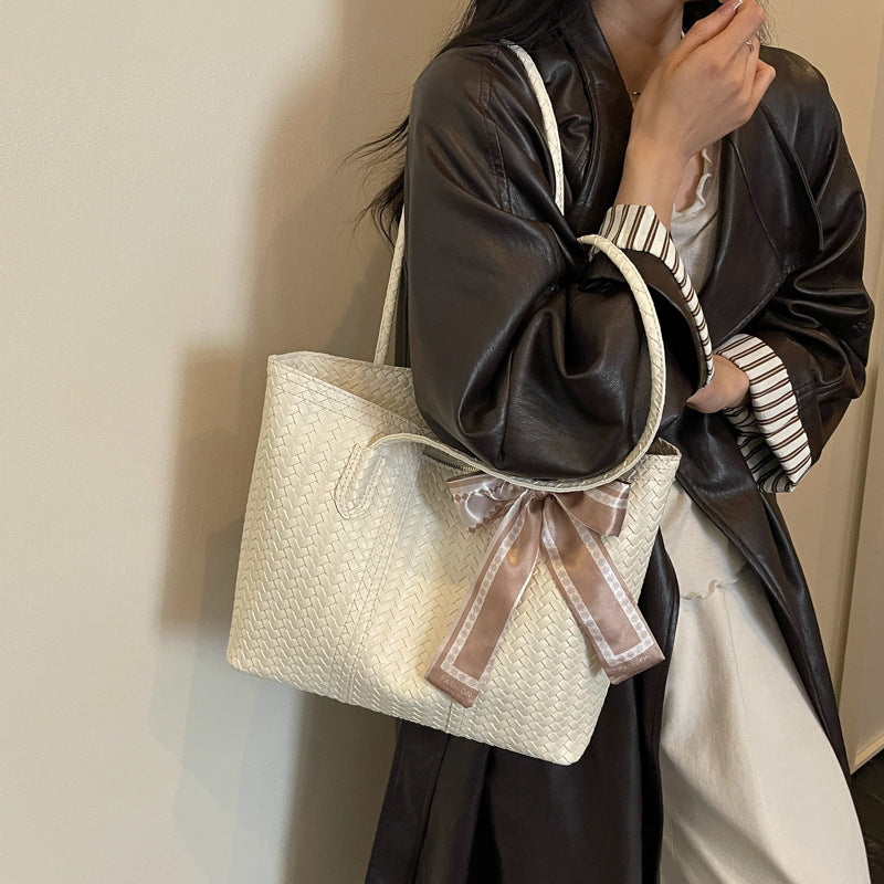 Woven Leather Tote Bag Stornfield