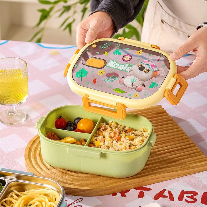 Cartoon-Themed Multi-Compartment Lunch Container