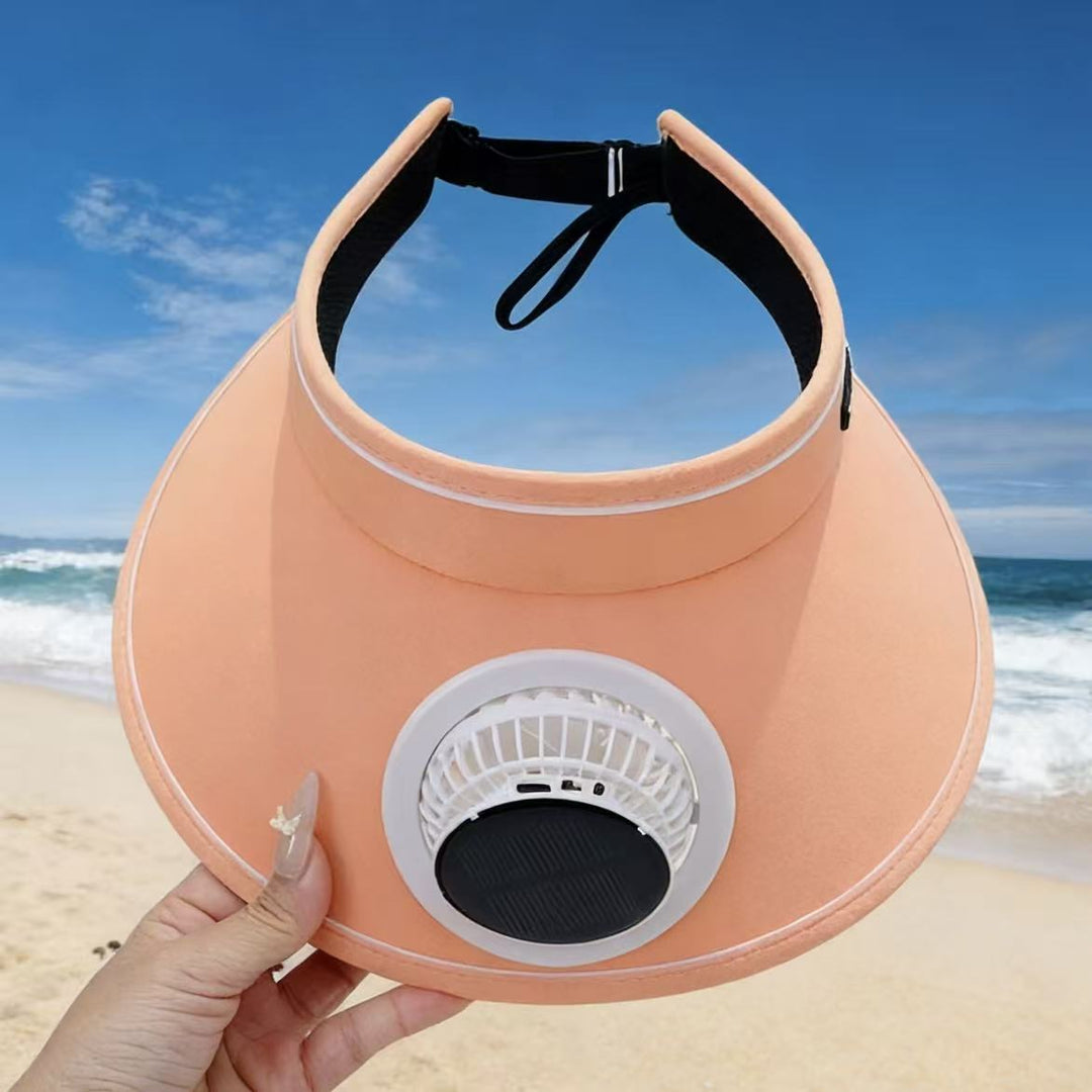 Sport Sun Visor with detachable front fan, adjustable headband and reflective piping Stornfield