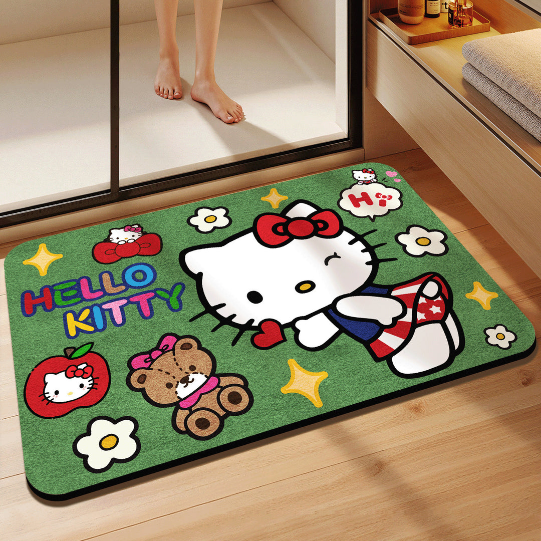 Cartoon-Themed Plush Bath Mat