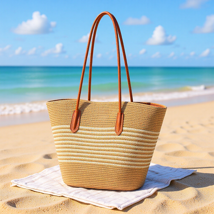 Sleek beach bag with matching sun hat Stornfield