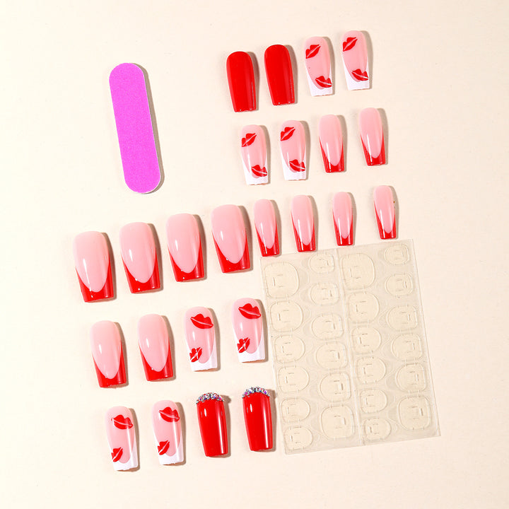 Kiss-Themed Nail Art Extensions Stornfield
