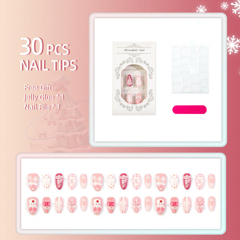 Decorative Winter-Themed Press-On Nails