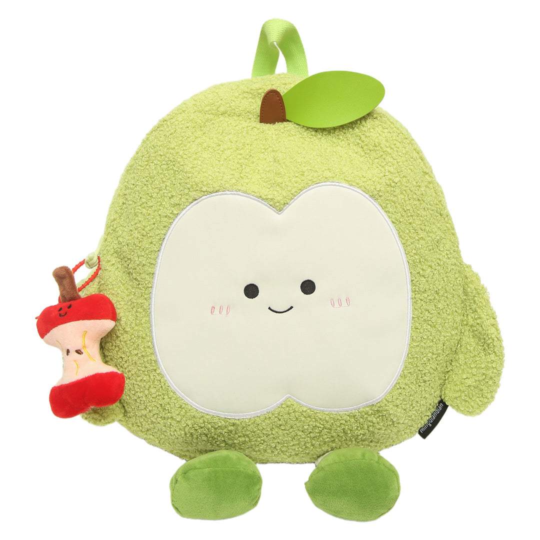Plush Apple Backpack with Animal Charm Stornfield