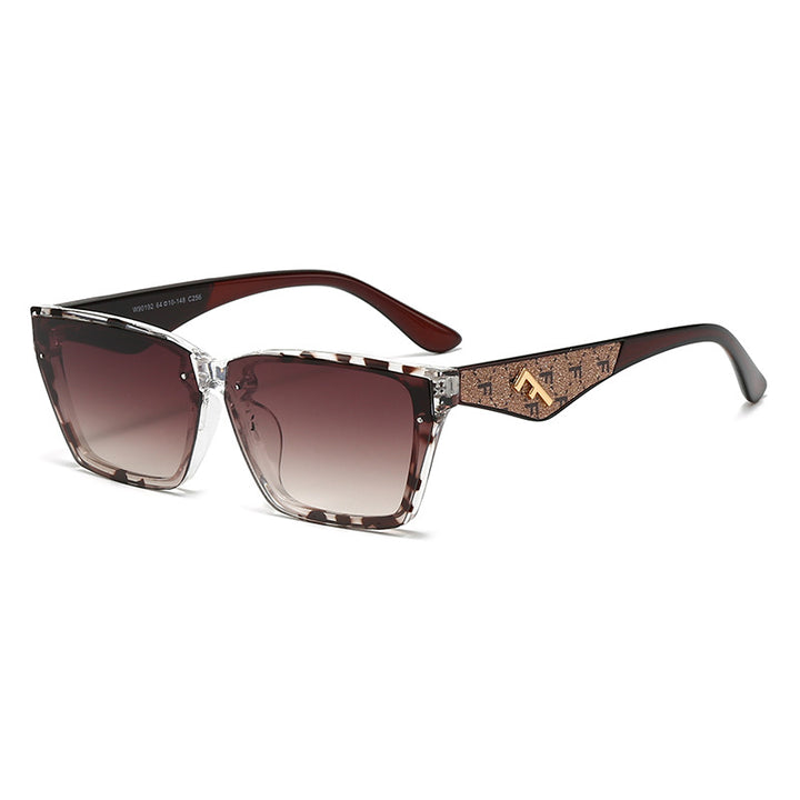 Women's square sunglasses with matte frame and fashionable accents Stornfield