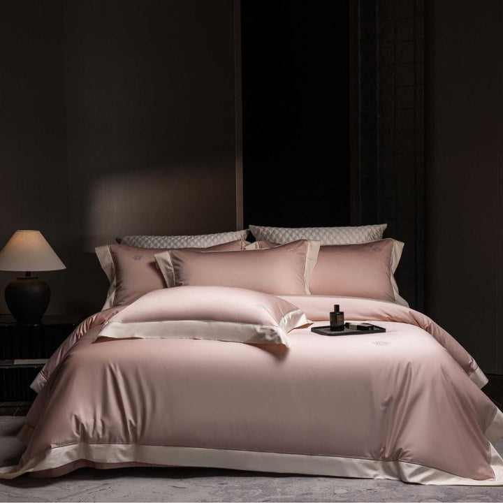 Luxury Hotel-Grade Sateen Duvet Cover Set with Oxford Flange