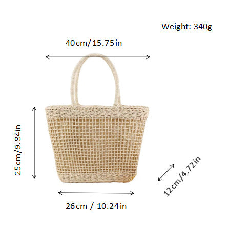 Handcrafted straw bag with fine structure Stornfield