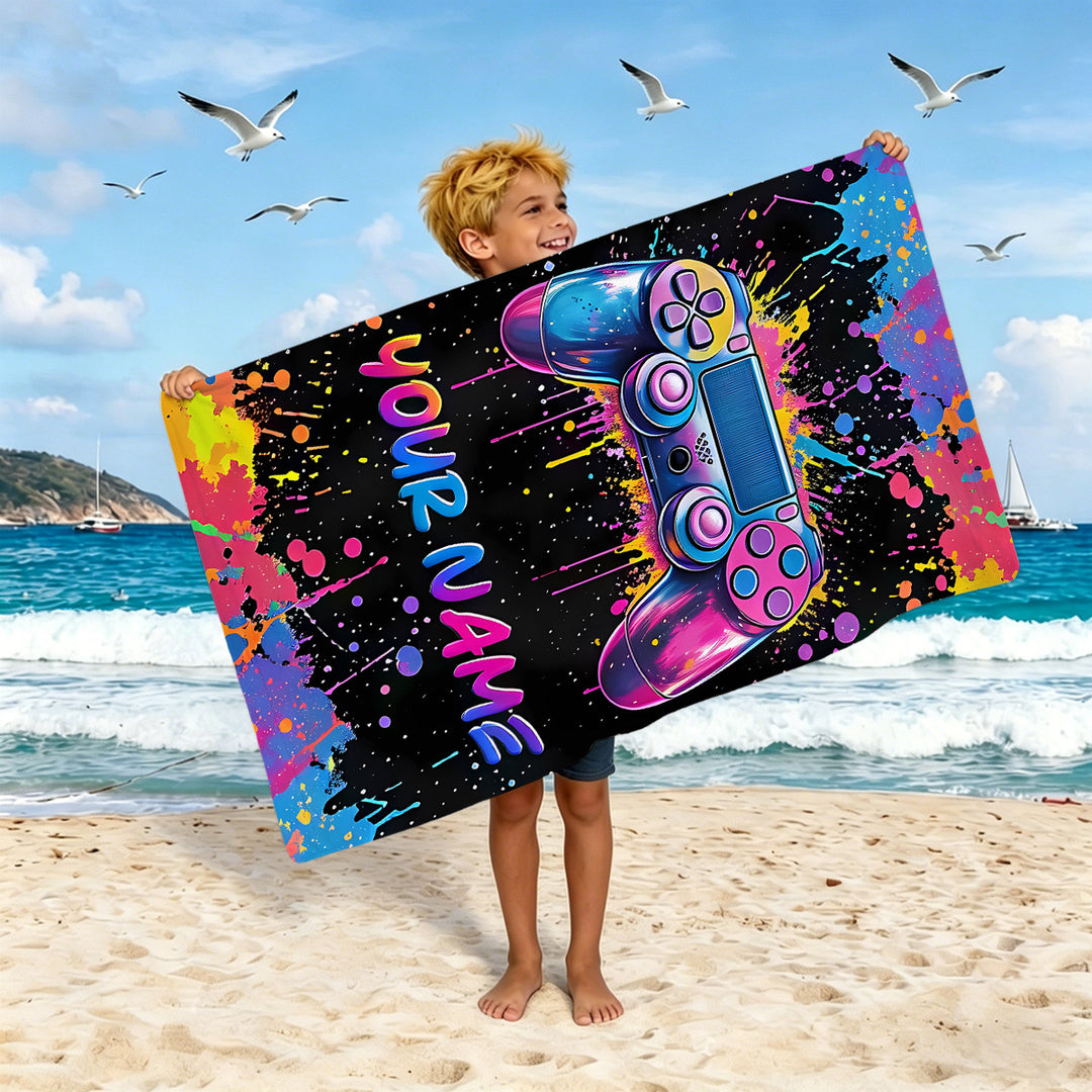 Boys beach towel with game console motif Stornfield