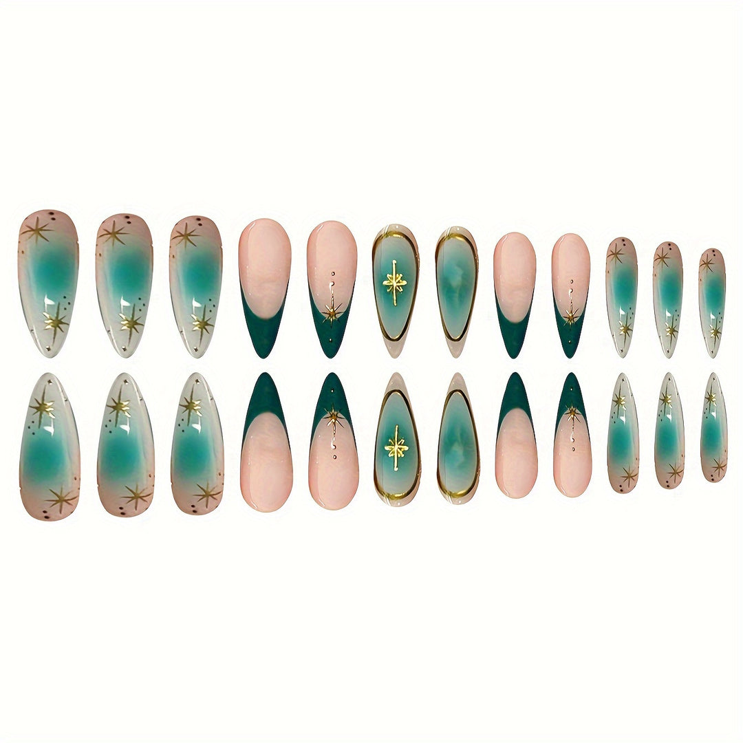 Artistic Geometric Pointed Nail Art Stornfield
