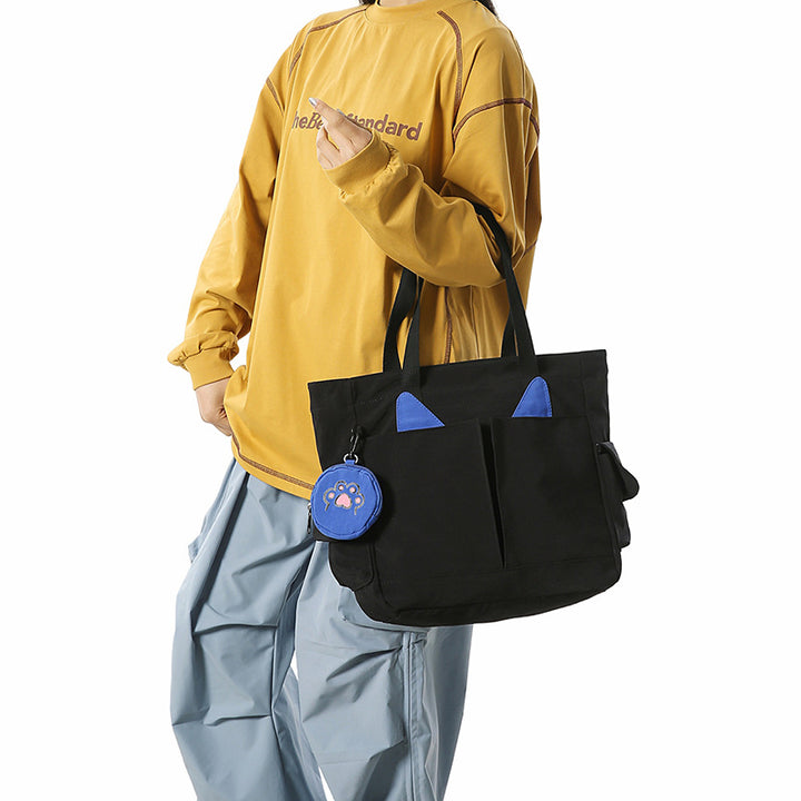 Playful Cat Ear Design Tote Bag Stornfield
