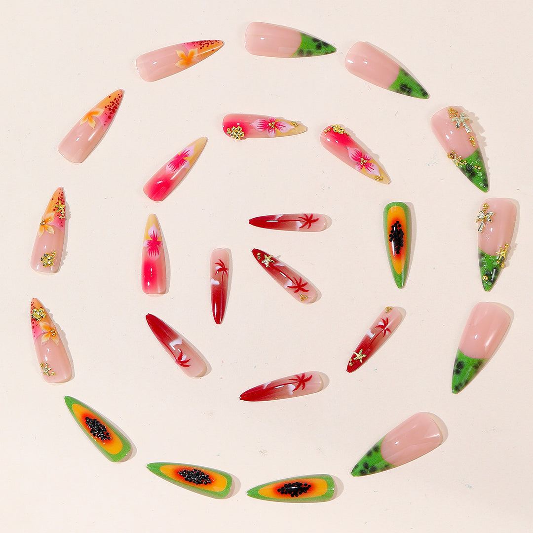 Tropical Floral Nail Art Set Stornfield