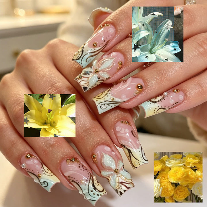 Decorative Press-On Nail Art Tips Stornfield