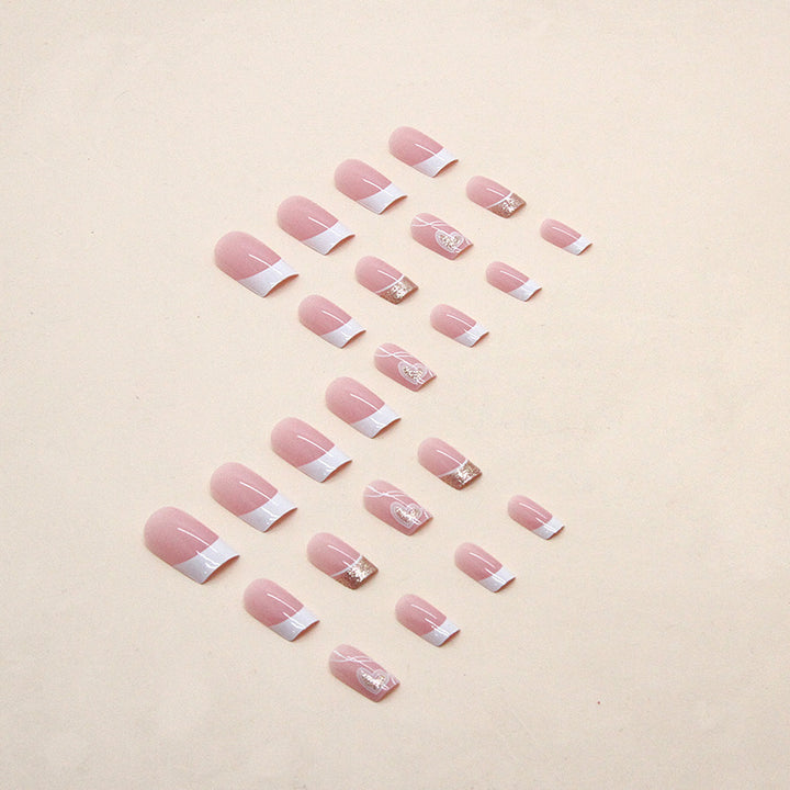 Heart-Design Press-On Nail Art Tips Stornfield