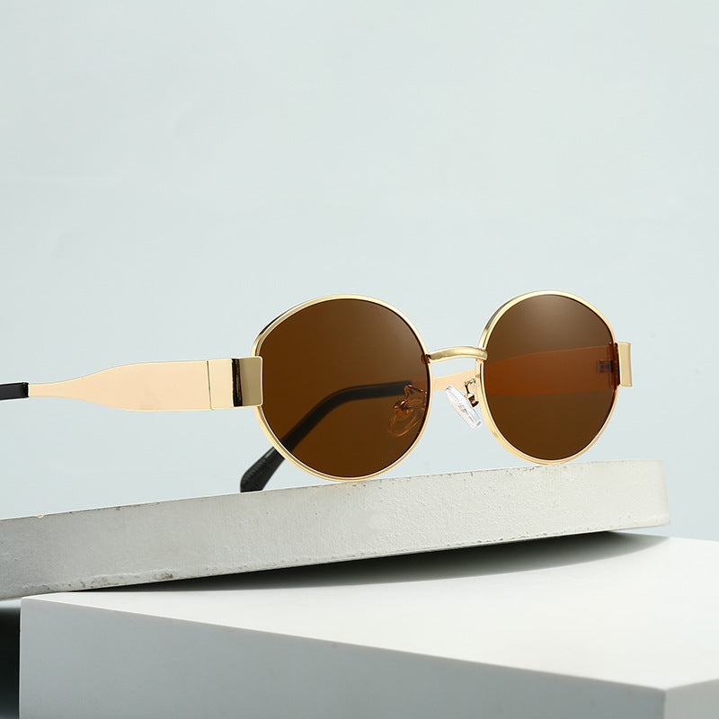 Women's fashionable oval sunglasses with unique frame Stornfield