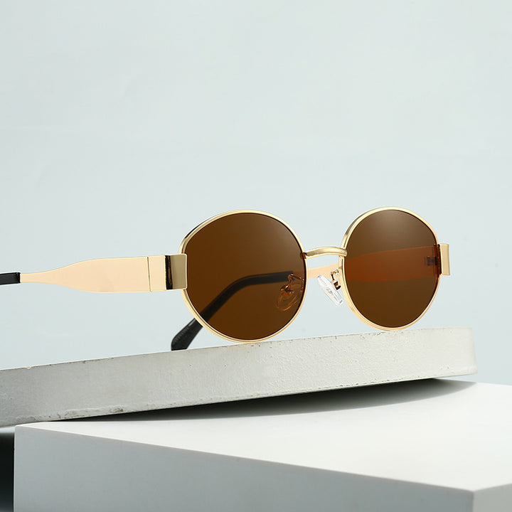 Women's fashionable oval sunglasses with unique frame Stornfield