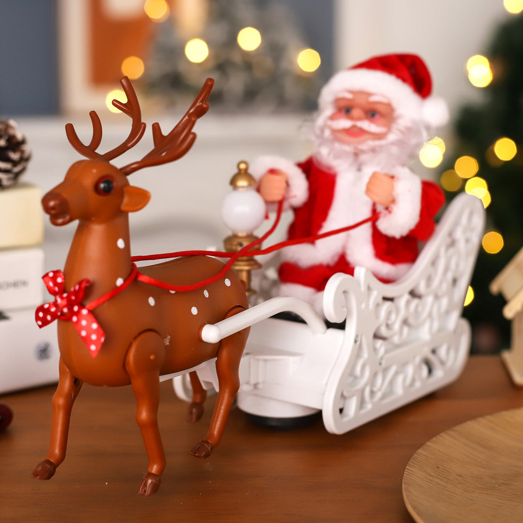 Santa Claus and Reindeer Figures Set Stornfield