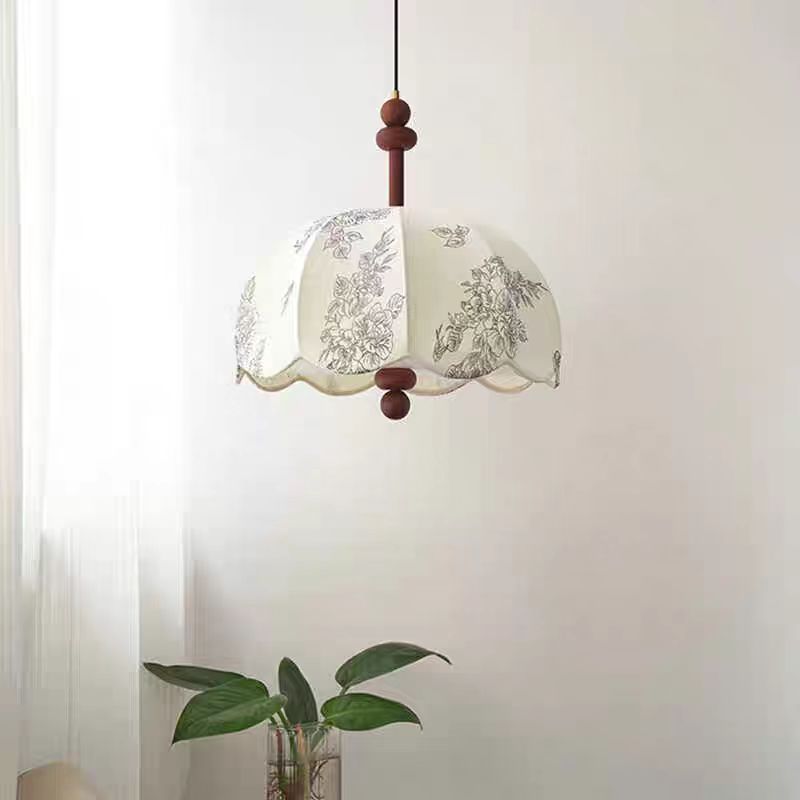 Vintage Floral Pendant Light