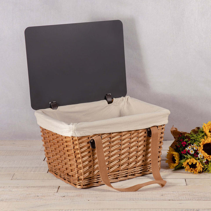 Women's picnic basket with padded lid and sturdy carrying handles Stornfield