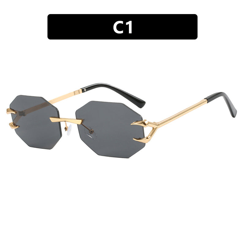 Women's geometric sunglasses with modern metal frame Stornfield