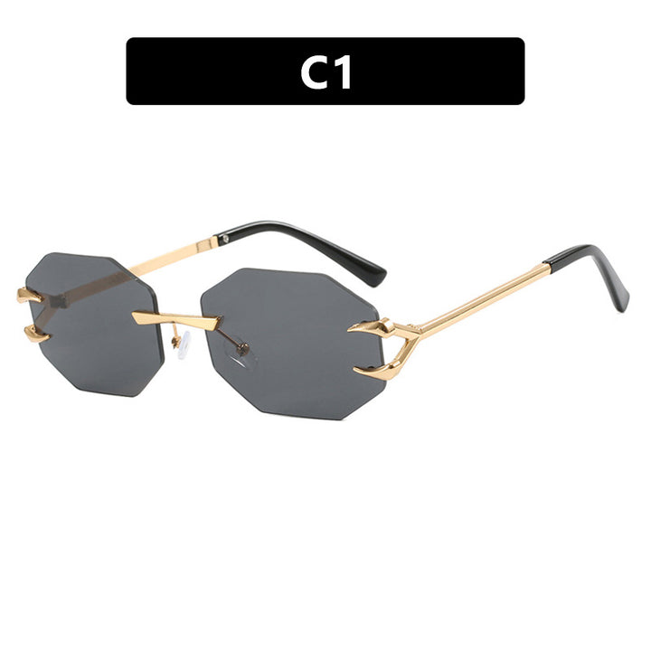 Women's geometric sunglasses with modern metal frame Stornfield