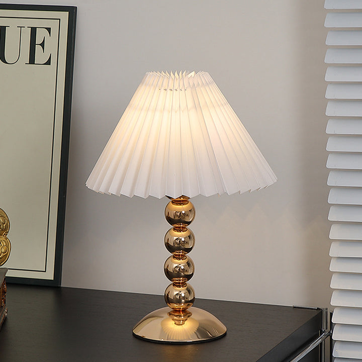 Elegant Pleated Shade Table Lamp
