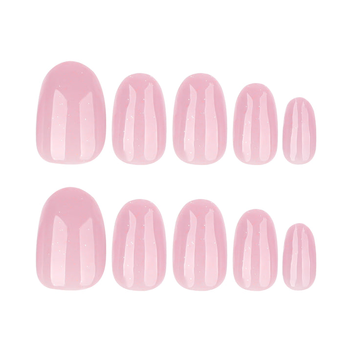 Artificial nail extensions with glitter accents Stornfield