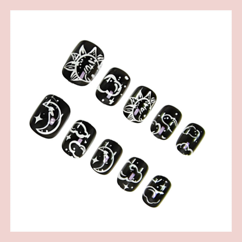 Acrylic nail set with mystical animal designs Stornfield